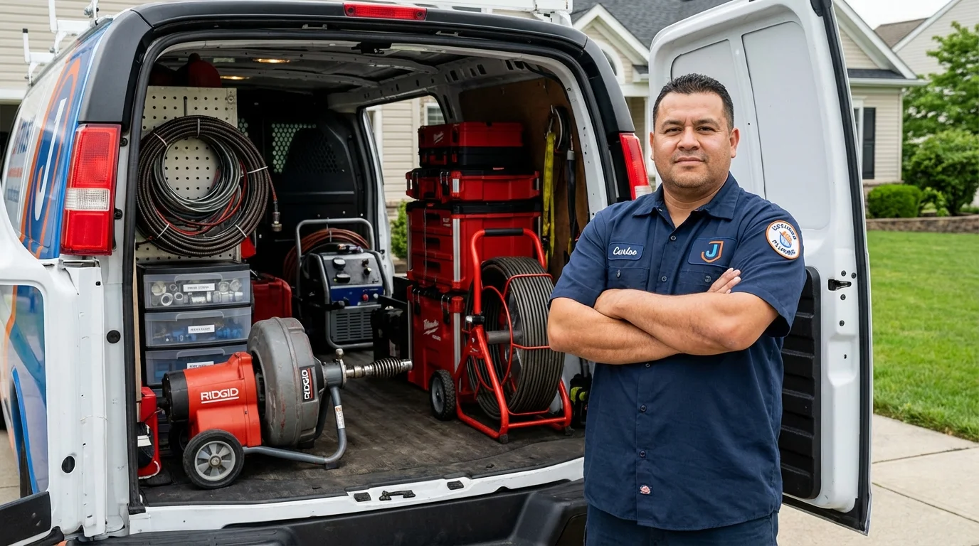 Professional drain cleaning equipment and Johns Plumbing LLC plumber in Fort Morgan